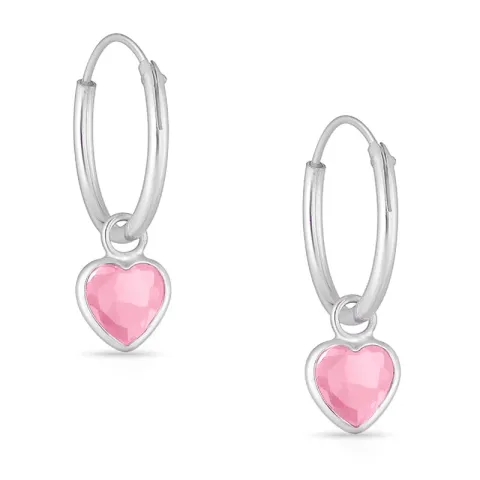 hjärta creol i silver