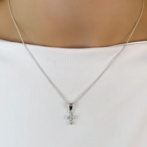 kors hängen i silver