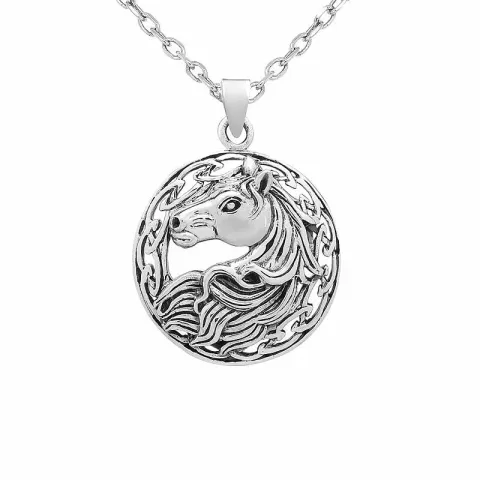 Runt hästar hängen i silver