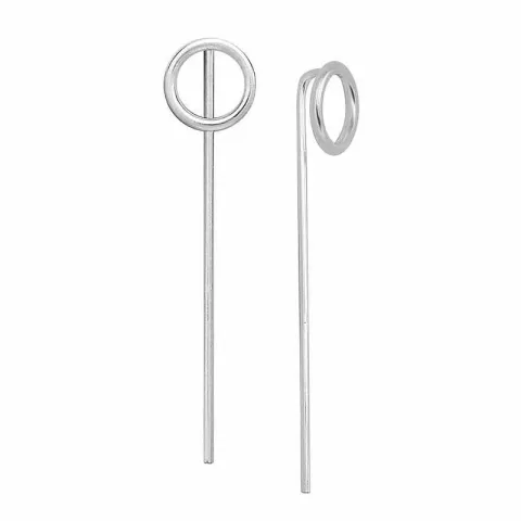 runda örhängen i silver