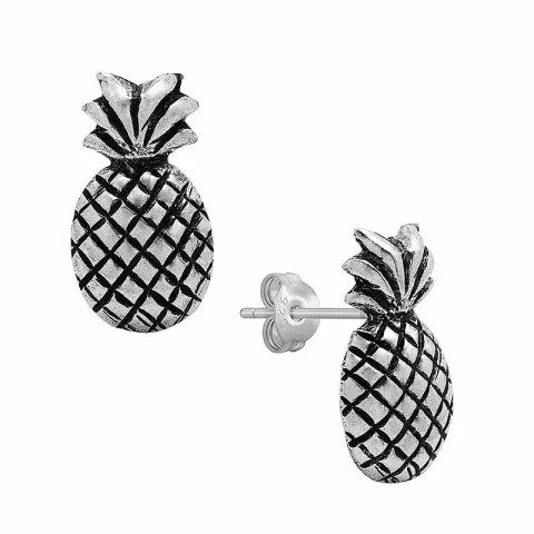 ananas örhängestift i silver