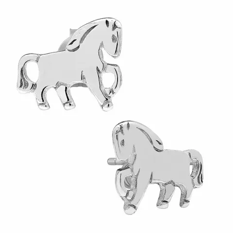 hästar örhängestift i silver