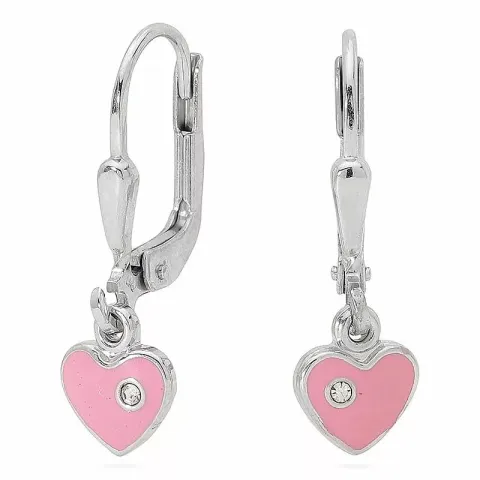 hjärta örhängen i silver