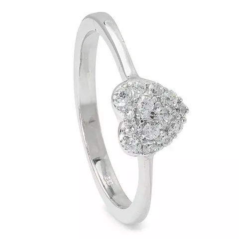 hjärta ring i silver
