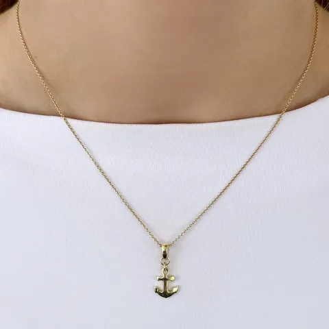 12 x 9 MM kors hängen i 9 karat guld