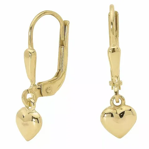 hjärta örhängen i 9 karat guld