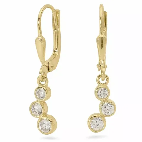 örhängen i 9 karat guld med 