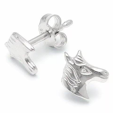 hästar örhängestift i silver