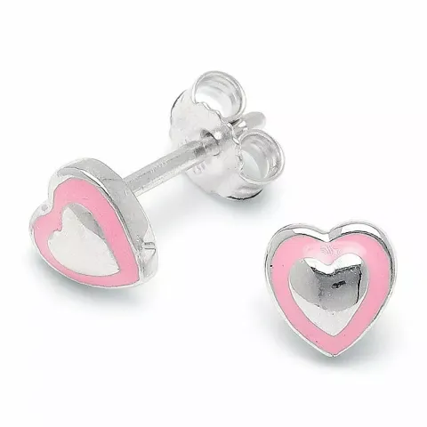 Hjärta örhängestift i silver