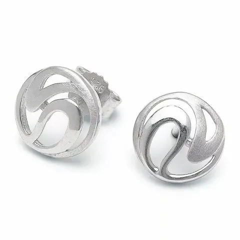 runda örhängestift i silver