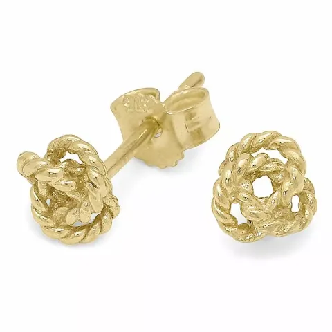 knuta örhängestift i 9 karat guld med glas