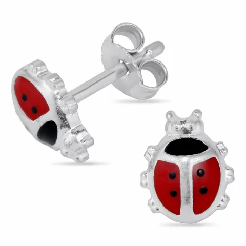 nyckelpiga örhängestift i silver