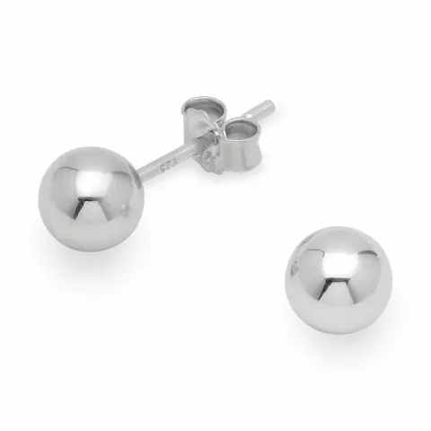 6 mm kula örhängestift i silver