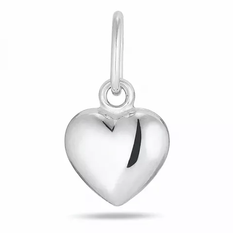 6 x 8 mm hjärta hängen i silver