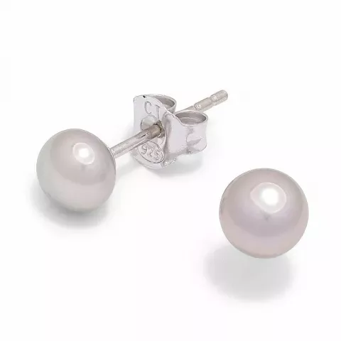 5-5,5 mm grå pärla örhängestift i silver