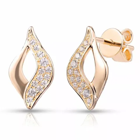 zirkon örhängen i förgyllt silver