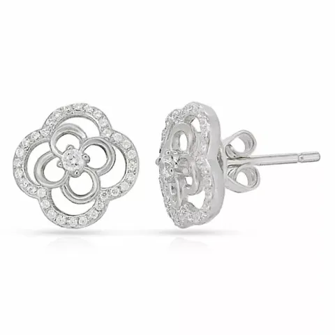 blommor örhängestift i silver