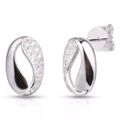 ovala örhängen i silver