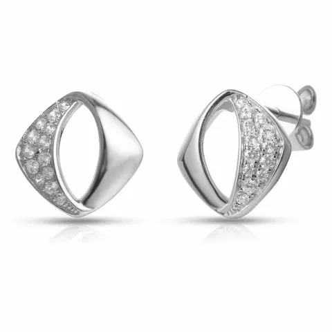 fyrkantigt örhängestift i silver