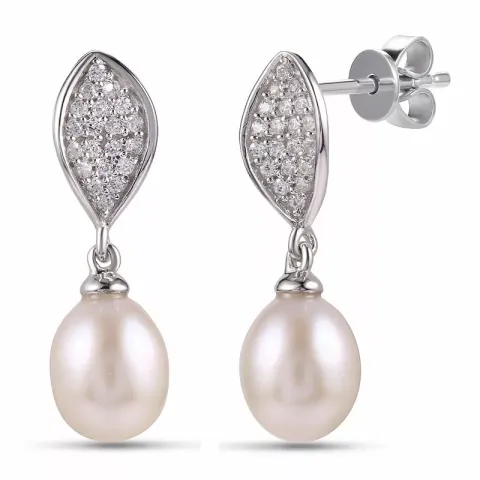 pärla örhängen i silver