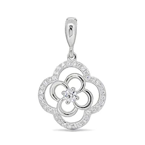 Stort blommor hängen i silver