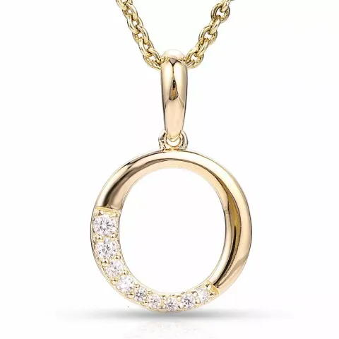 cirkel hängen i förgyllt silver