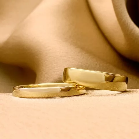 3 och 5 mm vigselsringar i 9 karat guld - set