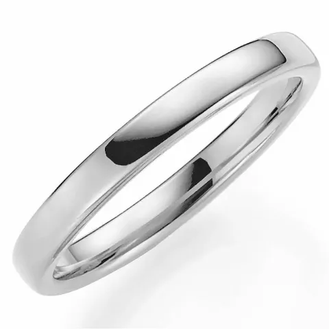 smal 3 mm vigselsring i 14  karat vitguld