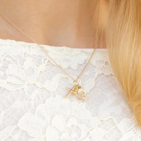 tro-hopp-kärlek hängen i 14 karat guld - Amoré