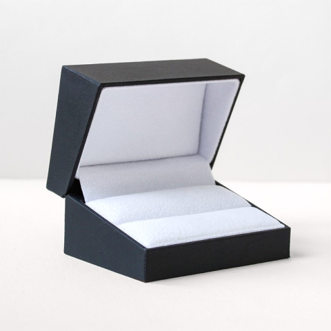 Mönstrad 3 mm vigselsring i 14  karat vitguld