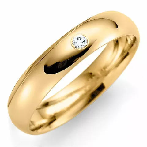 3 mm vigselsring i 9 karat guld 0,02 ct