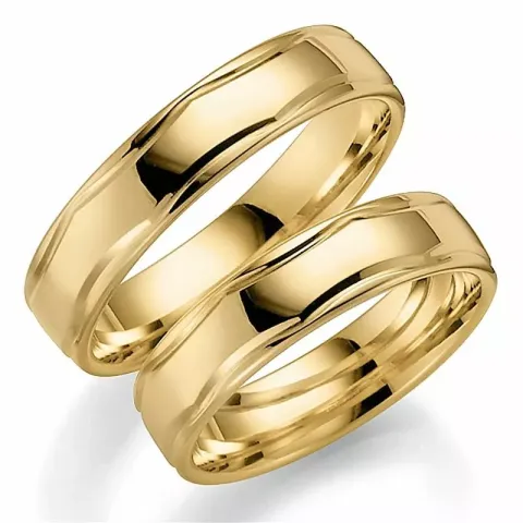 5 mm vigselsringar i 9 karat guld - set