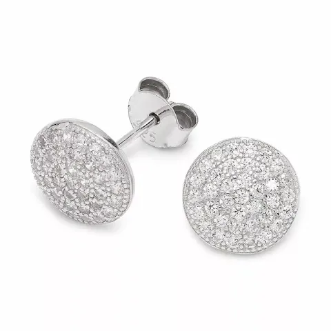 runda örhängestift i silver