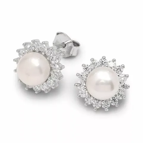 pärla örhängen i silver