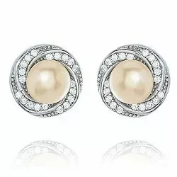 pärla örhängestift i silver