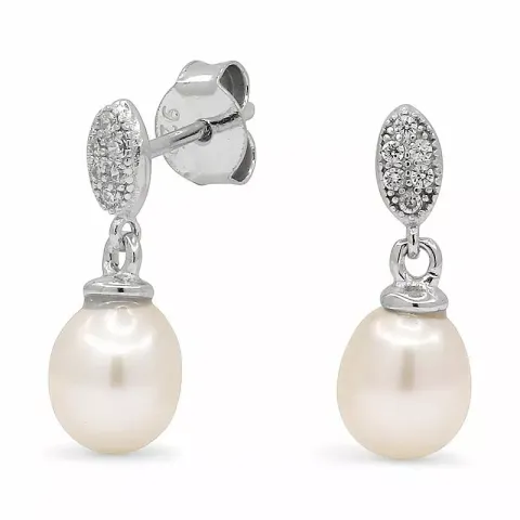 pärla örhängen i silver