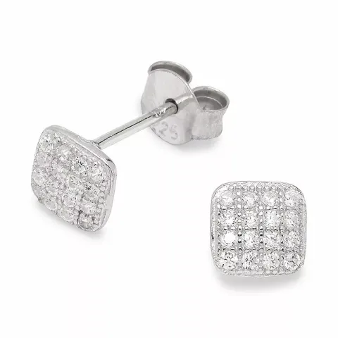 fyrkantigt örhängen i silver