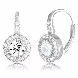 runda örhängen i silver