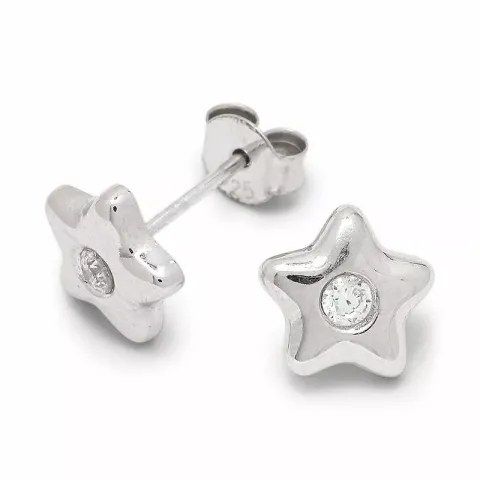 stjärna örhängestift i silver