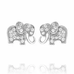 elefant örhängen i silver