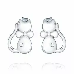 katter örhängen i silver