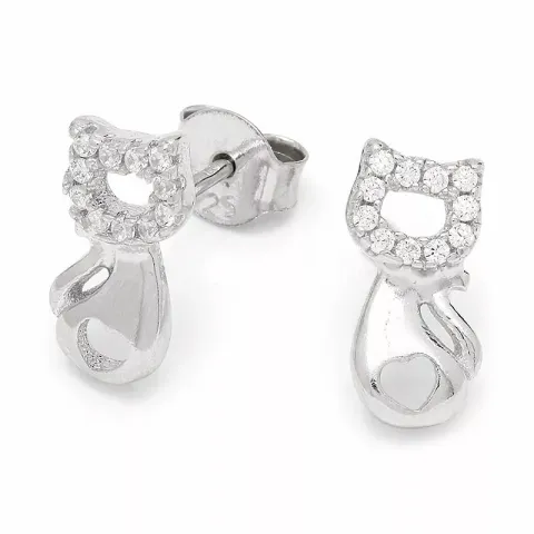 katter örhängen i silver