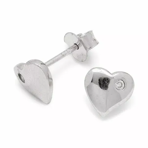 Kollektionsprov hjärta örhängestift i silver