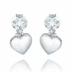 Hjärta örhängen i silver