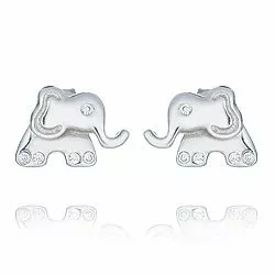 Billiga elefant örhängestift i silver