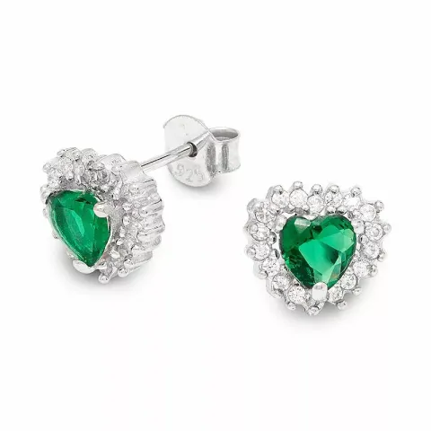 hjärta örhängestift i silver