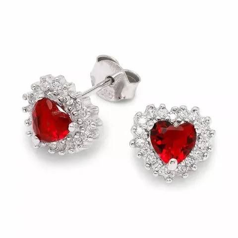 hjärta örhängen i silver