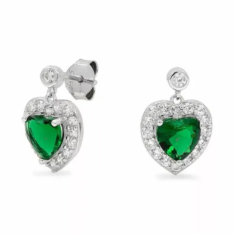 hjärta örhängen i silver