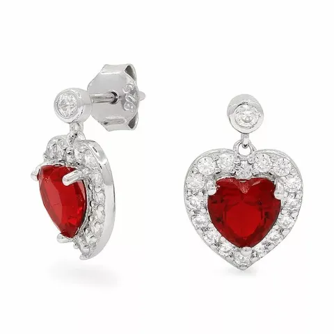 hjärta örhängen i silver