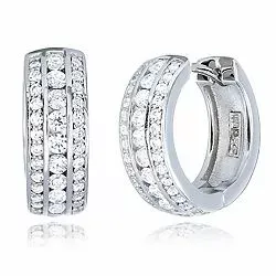 zirkon creoler örhängen i silver